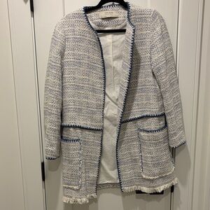 ZaraWomen's Blue and Cream Tweed jacket